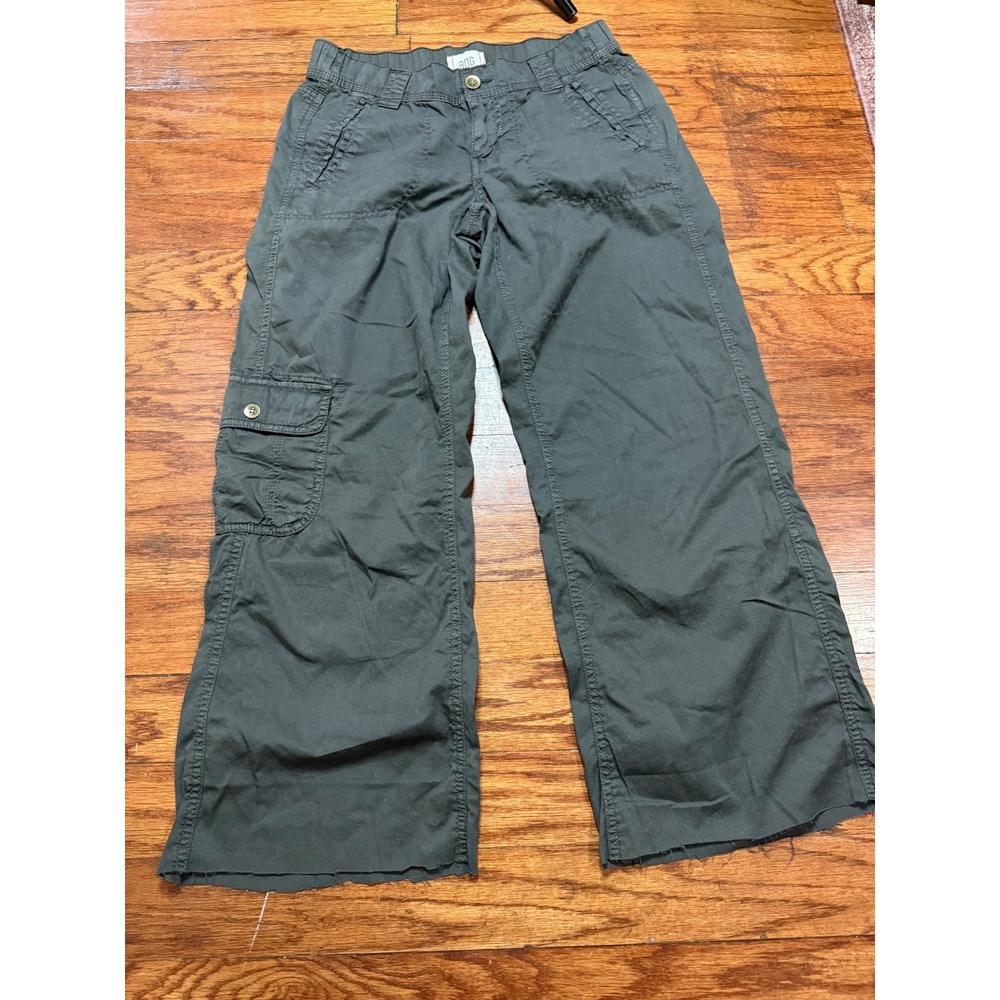 BDG Urban Outfitters Cargo Pants Gray Wide Leg Raw Hem Y2K Utility Womens Small